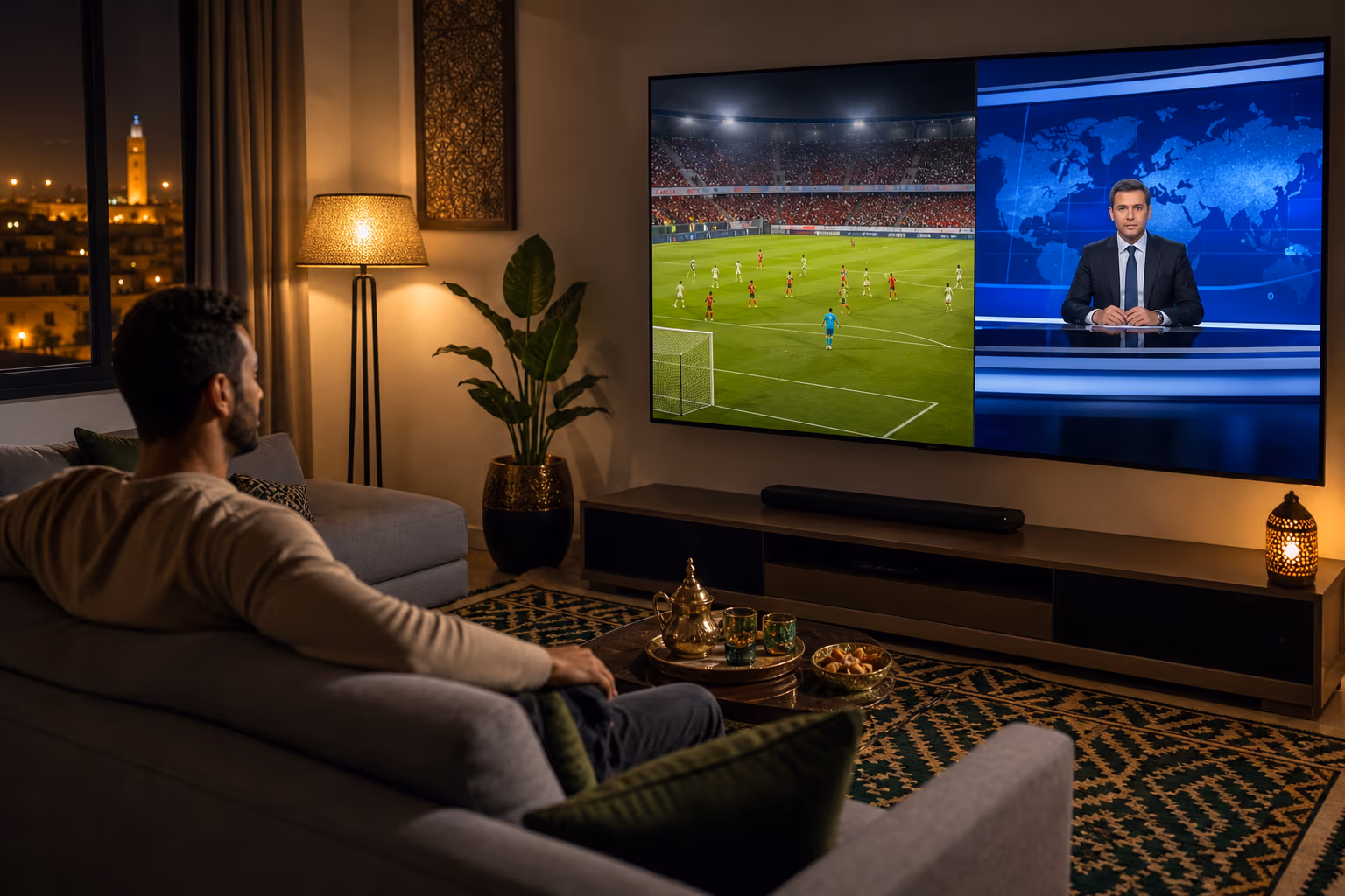 IPTV Maroc 4K Ultra HD — match Botola, chaînes 2M, beIN, VOD, Smart TV et Firestick